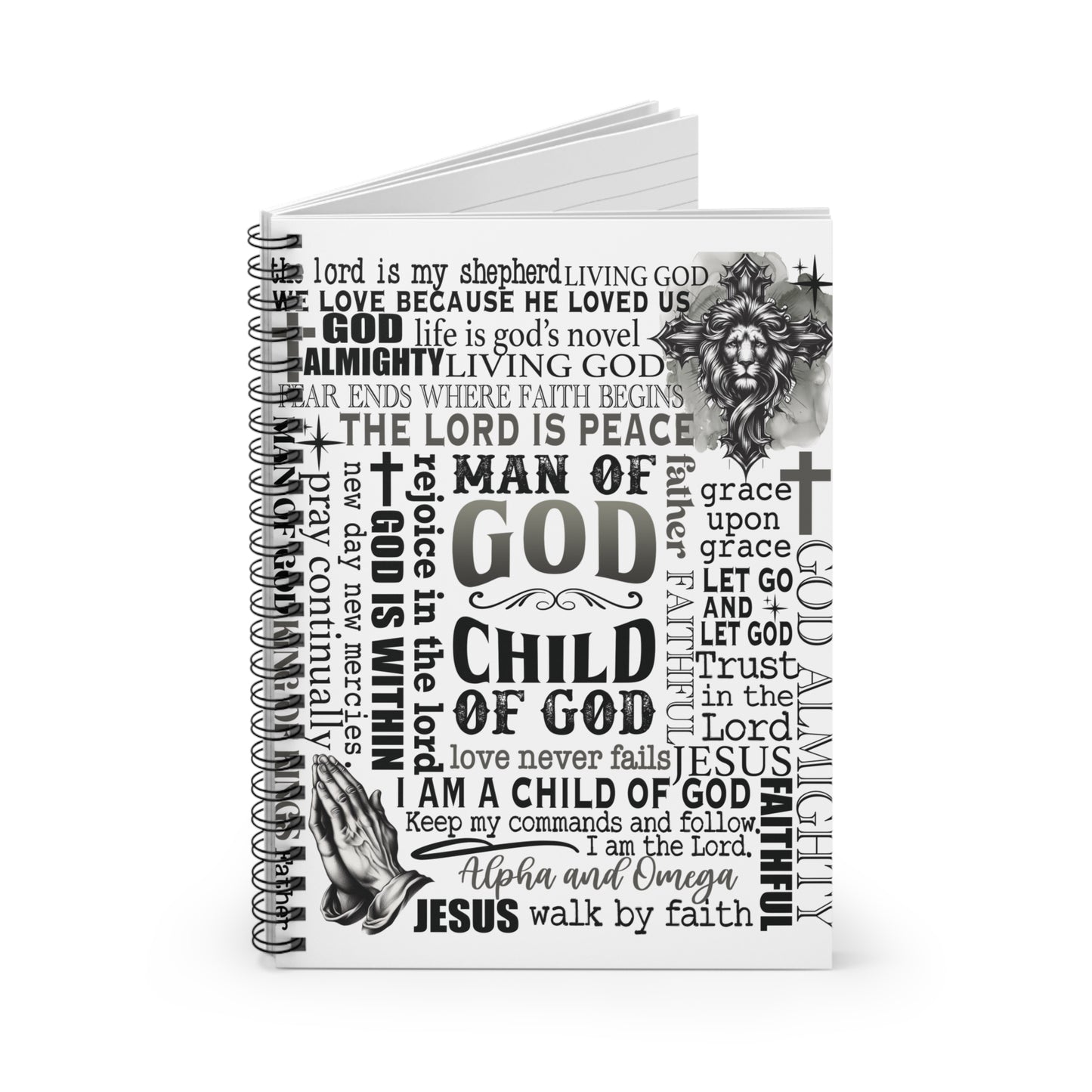 ‘ Man of God’ Spiral Notebook - Ruled Line