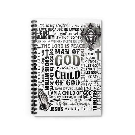 ‘ Man of God’ Spiral Notebook - Ruled Line